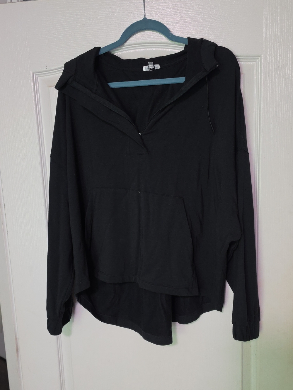 knix Black Hooded Pullover Sweatshirt